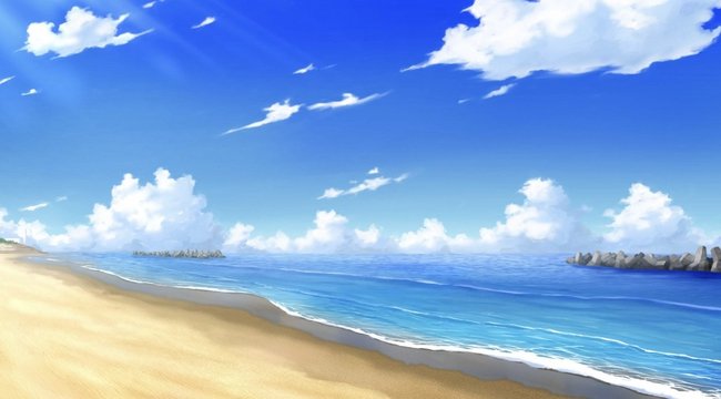 砂浜と波の思い出